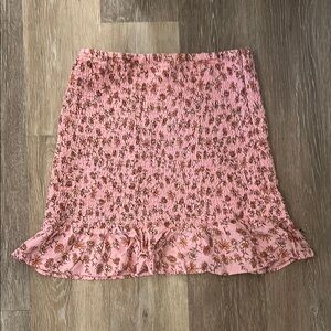Cotton On Pink Trumpet Mini Skirt Ruffled Casual